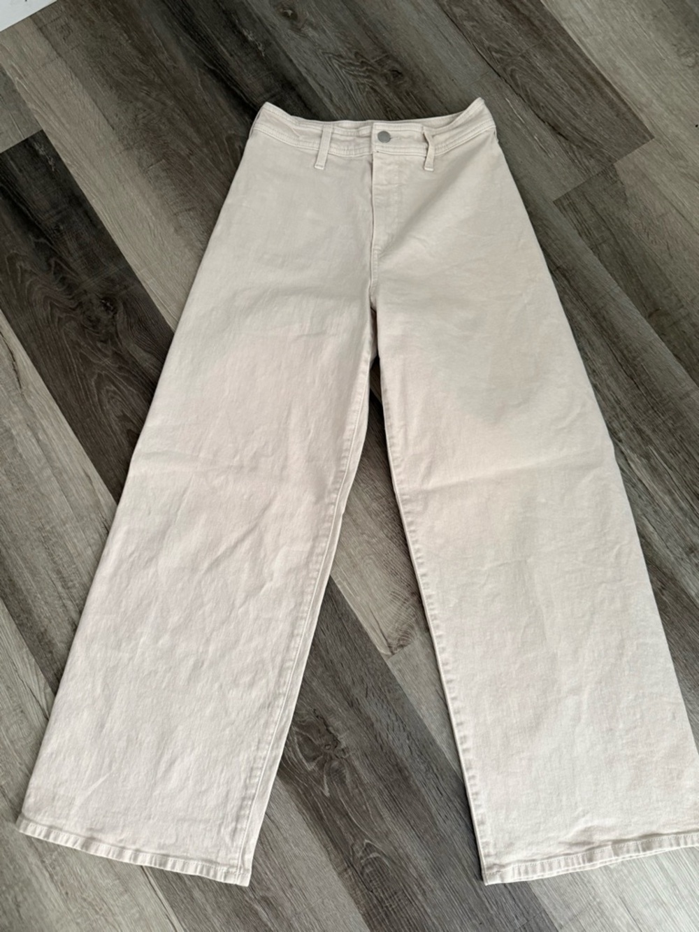 Universal Thread Beige High-Rise Wide Leg Jeans